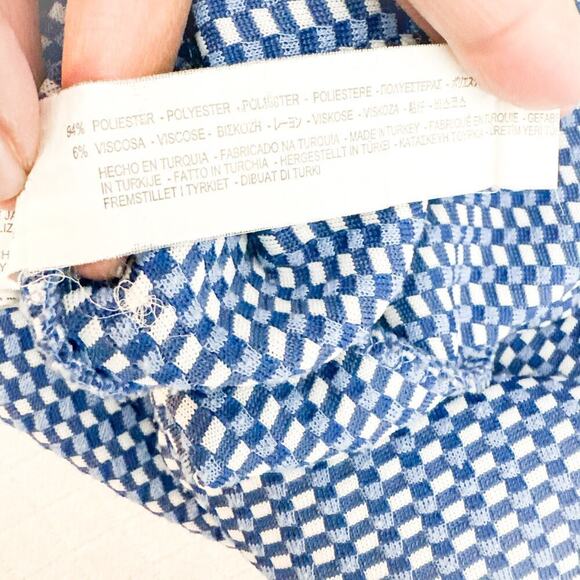 Zara Woven Checkered Patterned Sleeveless Tunic Dress Size Small MINT - Picture 3 of 5